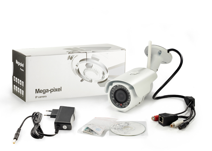 Pro Bullet IP Camera Shark. Upto 2MP, 1080P, Full HD Packaging